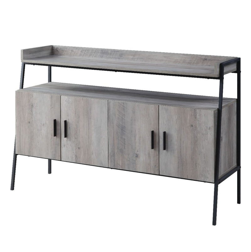 Samiya - TV Stand - Gray Oak & Black - R&R Furniture Gallery (Fountain Valley, CA)
