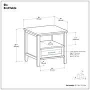 Ela - End Table - Brown - R&R Furniture Gallery (Fountain Valley, CA)