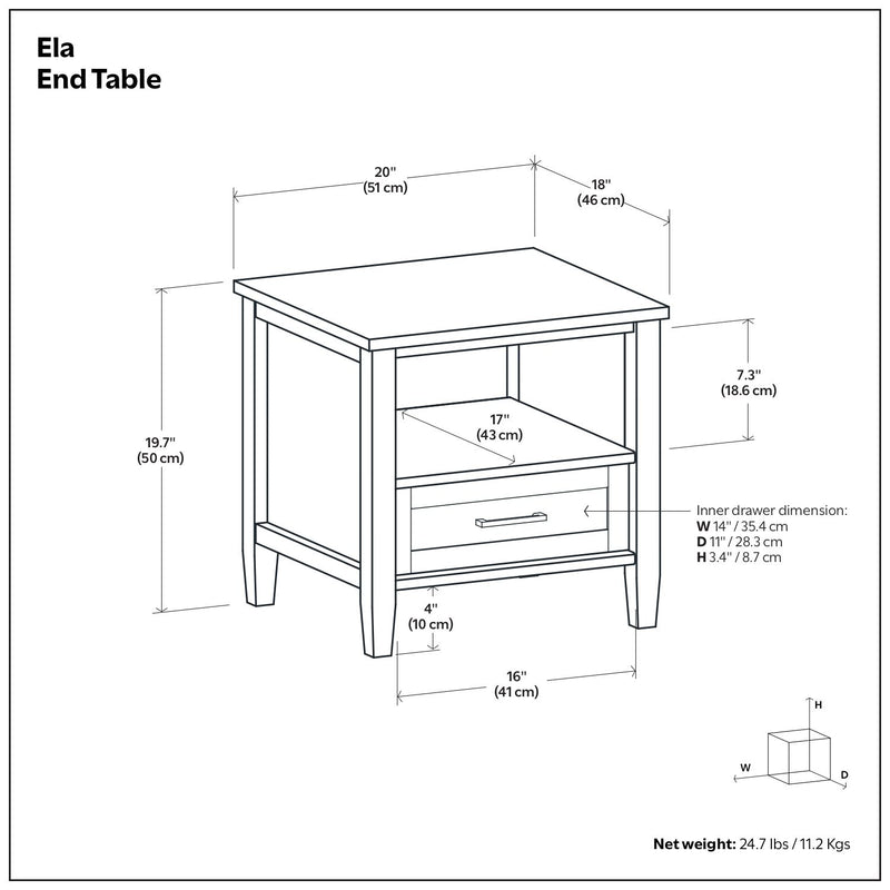 Ela - End Table - Brown - R&R Furniture Gallery (Fountain Valley, CA)
