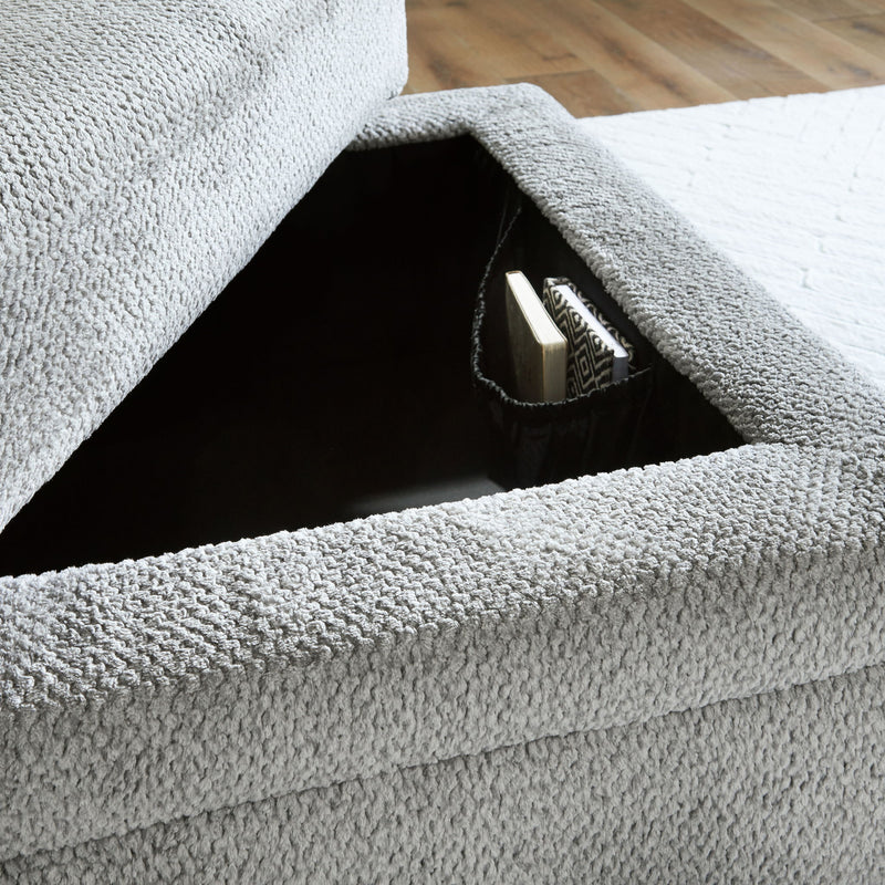 Casselbury - Ottoman With Storage - Cement - R&R Furniture Gallery (Fountain Valley, CA)