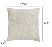 Tabitha throw pillow by TOV Furniture featuring a stylish, textured fabric in neutral tones, perfect for accent decor.