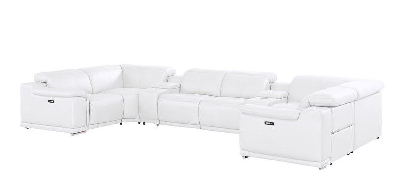 2679 - 8-Piece U-Shaped Power Reclining Sectional In Genuine Leather (4 Recliners)