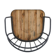 Industrial Inspired Indoor Dining Chair With Metal Legs And Birch (Set of 2) - Black / Natural - R&R Furniture Gallery (Fountain Valley, CA)