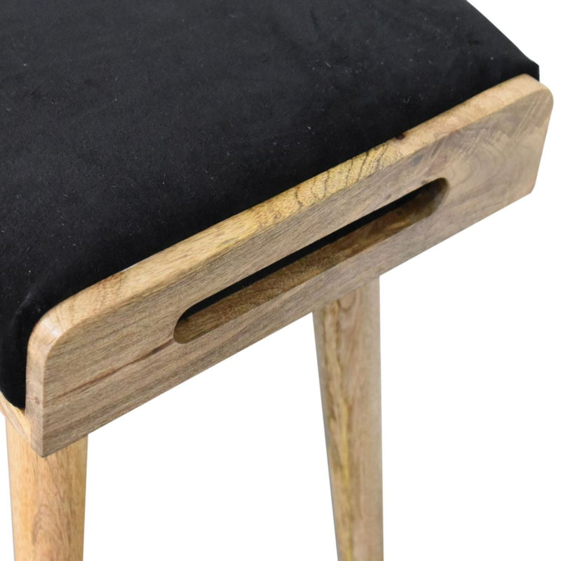 Tray Style Footstool - Black - R&R Furniture Gallery (Fountain Valley, CA)