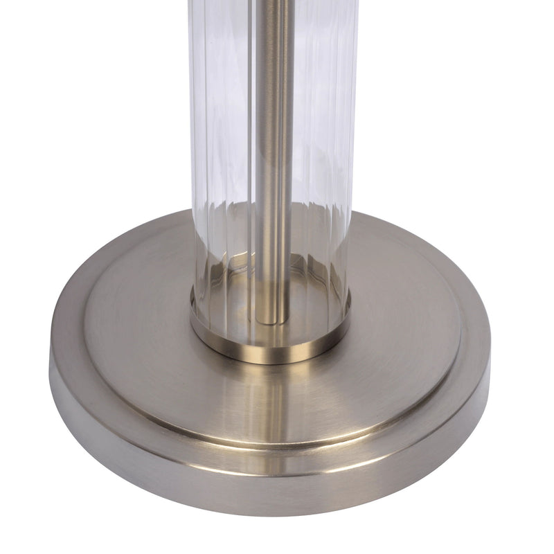 Echo - Table Lamp With On / Off Switch Clear Body Base - Clear / Silver / White - R&R Furniture Gallery (Fountain Valley, CA)