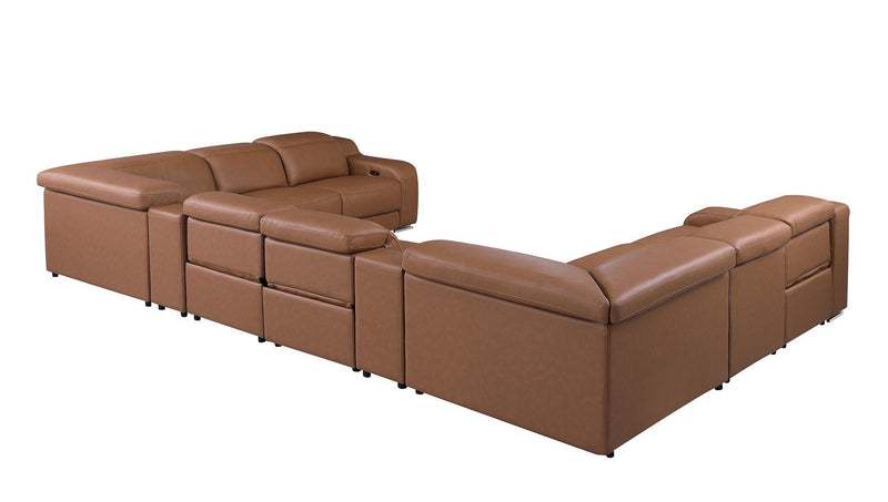 1116 - 10-Piece U-Shaped Sectional Sofa In With 4 Power Recliners & Power Headrests