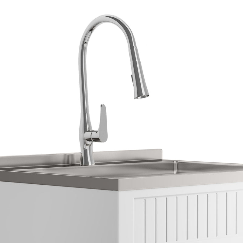 Beckham - Laundry Cabinet & Faucet And Stainless Steel Sink - R&R Furniture Gallery (Fountain Valley, CA)