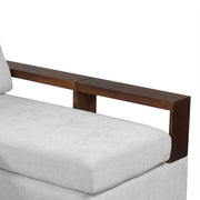 Noble House stationary sectional sofa with upholstered cushions and reversible armrests, ideal for modern living room seating.