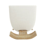Contemporary Fabric Upholstered Side Dining Chairs Set With Curved Back - R&R Furniture Gallery (Fountain Valley, CA)