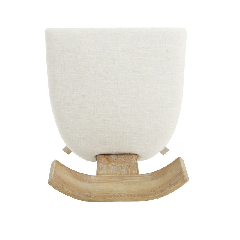 Contemporary Fabric Upholstered Side Dining Chairs Set With Curved Back - R&R Furniture Gallery (Fountain Valley, CA)