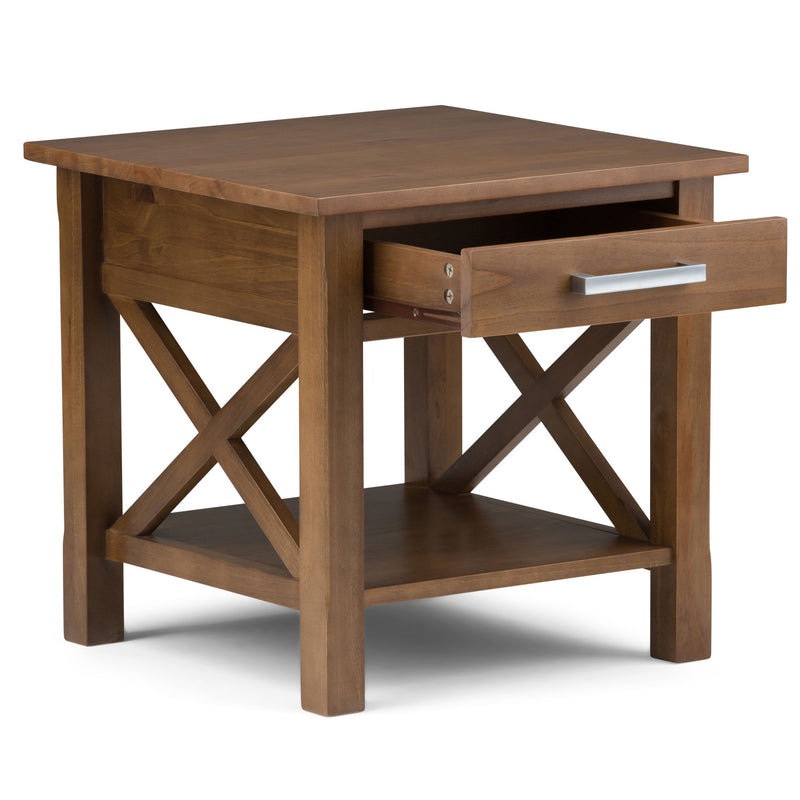 Kitchener - End Table - Medium Saddle Brown - R&R Furniture Gallery (Fountain Valley, CA)