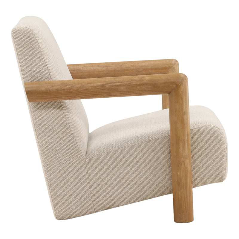 Gabriette - Occasional Chair - Cream And Light Natural