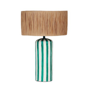Ravello - Striped Papier Mache Table Lamp - Green - R&R Furniture Gallery (Fountain Valley, CA)