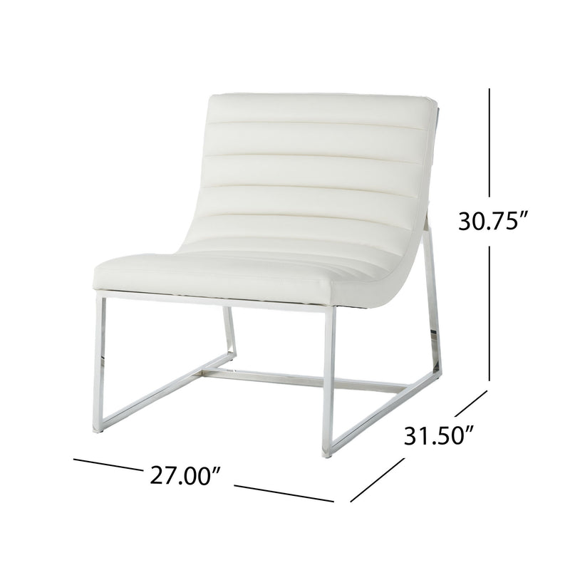 Wilmouth - Roll Occasional Chair - White - R&R Furniture Gallery (Fountain Valley, CA)