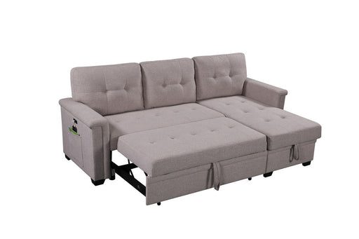 Nathan - Reversible Sleeper Sectional Sofa With Storage Chaise, USB Charging Ports And Pocket - R&R Furniture Gallery (Fountain Valley, CA)