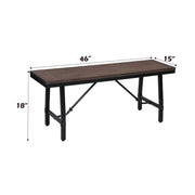 Mariatu - Bench - Oak & Black - R&R Furniture Gallery (Fountain Valley, CA)