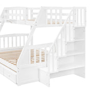 Bunk Bed With Drawers, Ladder And Storage Staircase - R&R Furniture Gallery (Fountain Valley, CA)