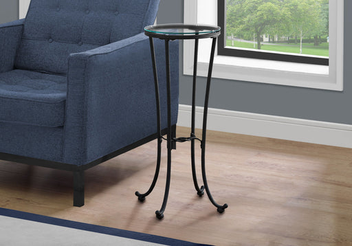Accent Side Table, Plant Stand, Round, Contemporary & Modern - Black - R&R Furniture Gallery (Fountain Valley, CA)