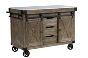 Alforvott - Kitchen Island - Marble Top & Weathered Gray - R&R Furniture Gallery (Fountain Valley, CA)