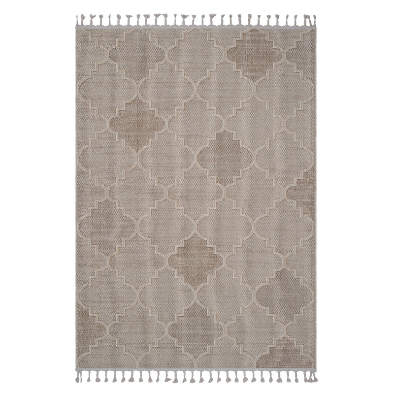 Guros - 6' X 9' Trellis Indoor / Outdoor Area Rug - Cream - R&R Furniture Gallery (Fountain Valley, CA)