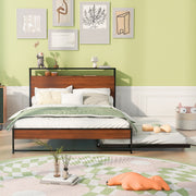 Platform Bed Frame With Trundle, USB Ports And Slat Support, No Box Spring Needed - R&R Furniture Gallery (Fountain Valley, CA)