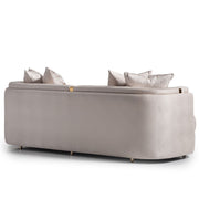 Carmela - Sofa - Almond / Gold - R&R Furniture Gallery (Fountain Valley, CA)