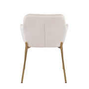 Set of two Lumi Source Daniella contemporary dining chairs with sleek modern design and comfortable upholstered seats.