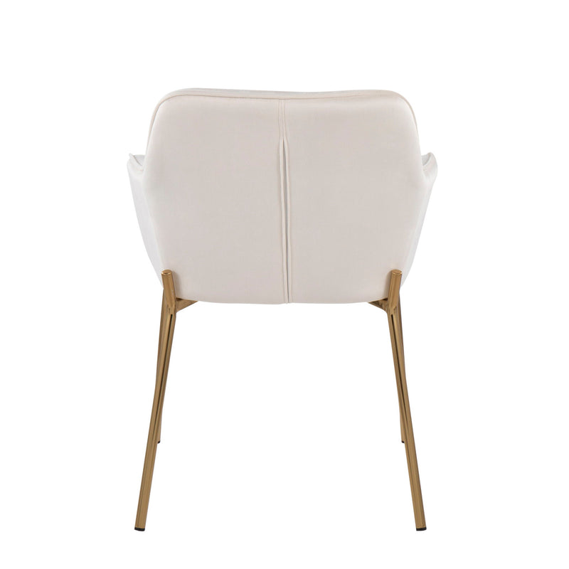 Set of two Lumi Source Daniella contemporary dining chairs with sleek modern design and comfortable upholstered seats.