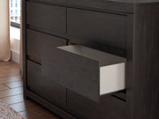 Fraluna - Six Drawer Dresser - Charcoal - R&R Furniture Gallery (Fountain Valley, CA)