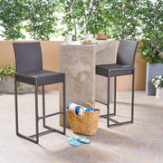 Outdoor Barstool With Hand Crafted Details (Set of 2) - R&R Furniture Gallery (Fountain Valley, CA)