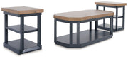 Landocken - Occasional Table Set (Set of 3) - Brown / Blue - R&R Furniture Gallery (Fountain Valley, CA)