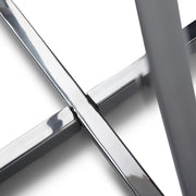 Marsden - Side Table With Polished Base - White / Silver - R&R Furniture Gallery (Fountain Valley, CA)