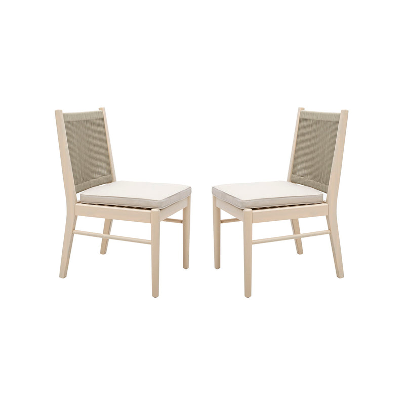 Cordoba - Dining Chair (Set of 2) Comfortable Armless Chairs - Beige - R&R Furniture Gallery (Fountain Valley, CA)
