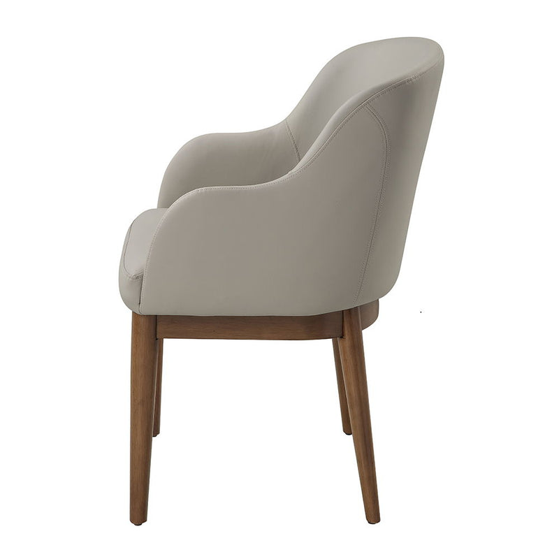 Harvey - Side Chair (Set of 2) - Synthetic Leather & Walnut - R&R Furniture Gallery (Fountain Valley, CA)