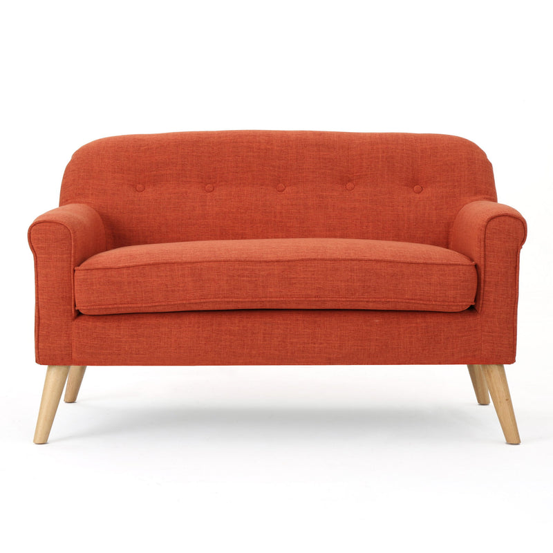 Classic Loveseat With Rolled Armrests And Button Tufting - R&R Furniture Gallery (Fountain Valley, CA)