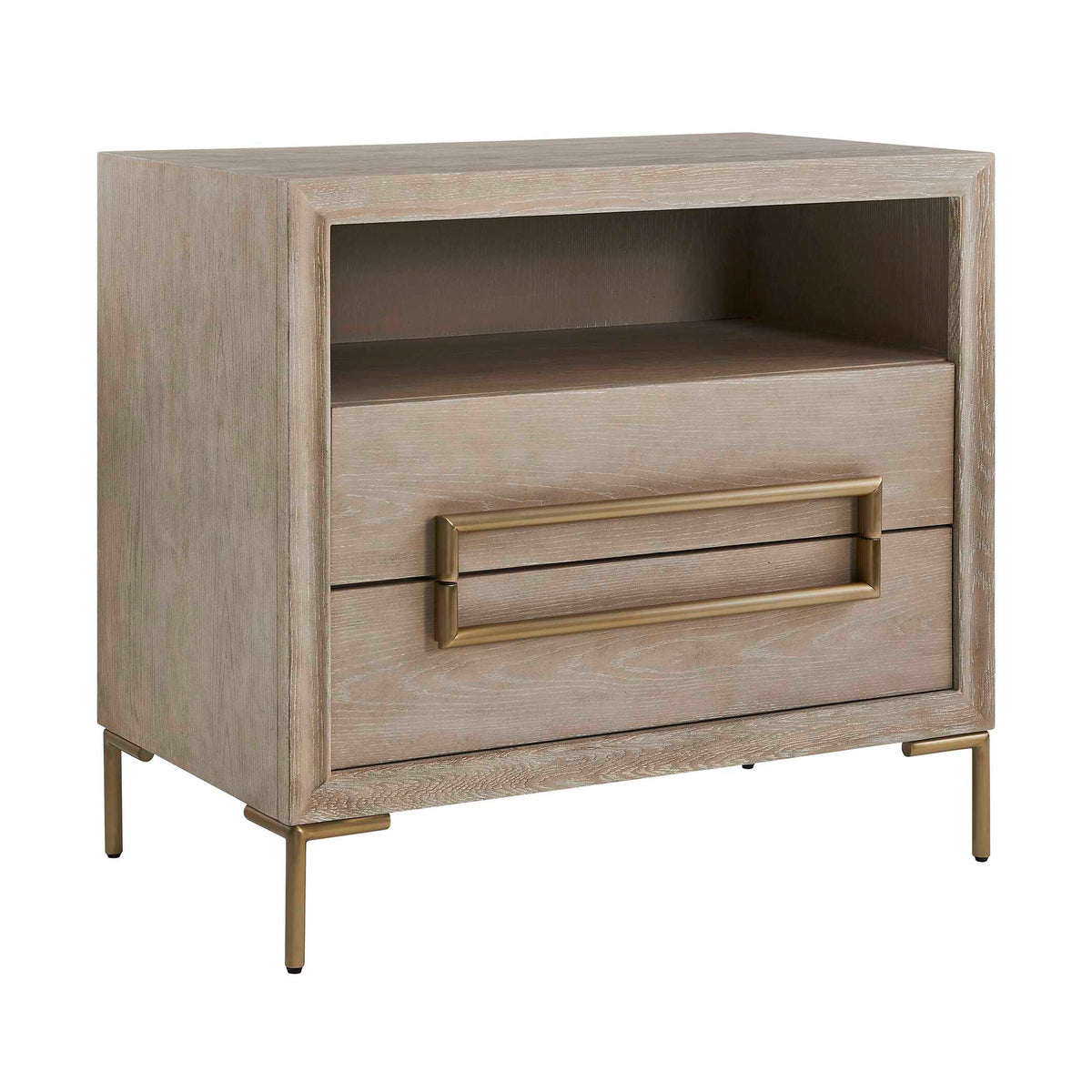Alessia - Modern Side Table - Light Oak