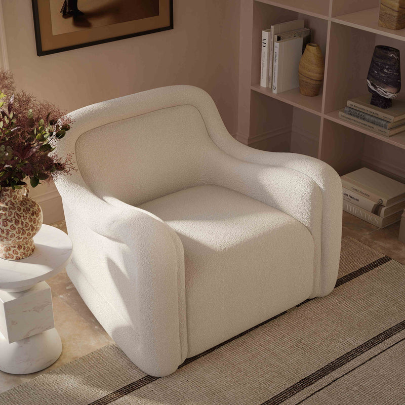 Charli - Boucle Swivel Chair - R&R Furniture Gallery (Fountain Valley, CA)