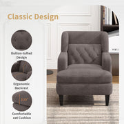 Upholstered Accent Chair Tufted Armchair For Living Room And Bedroom - R&R Furniture Gallery (Fountain Valley, CA)