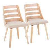 Lumi Source Trevi mid-century modern dining side chair with wooden legs and upholstered seat in a contemporary design.