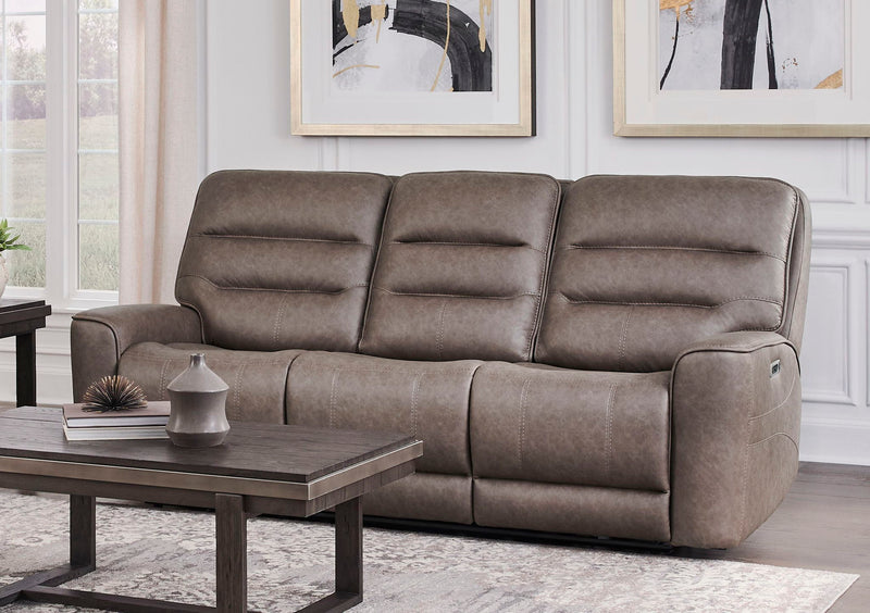 Lawson - Power Zero Gravity Triple Recline Sofa With DDT P2 - Sydney Brunette