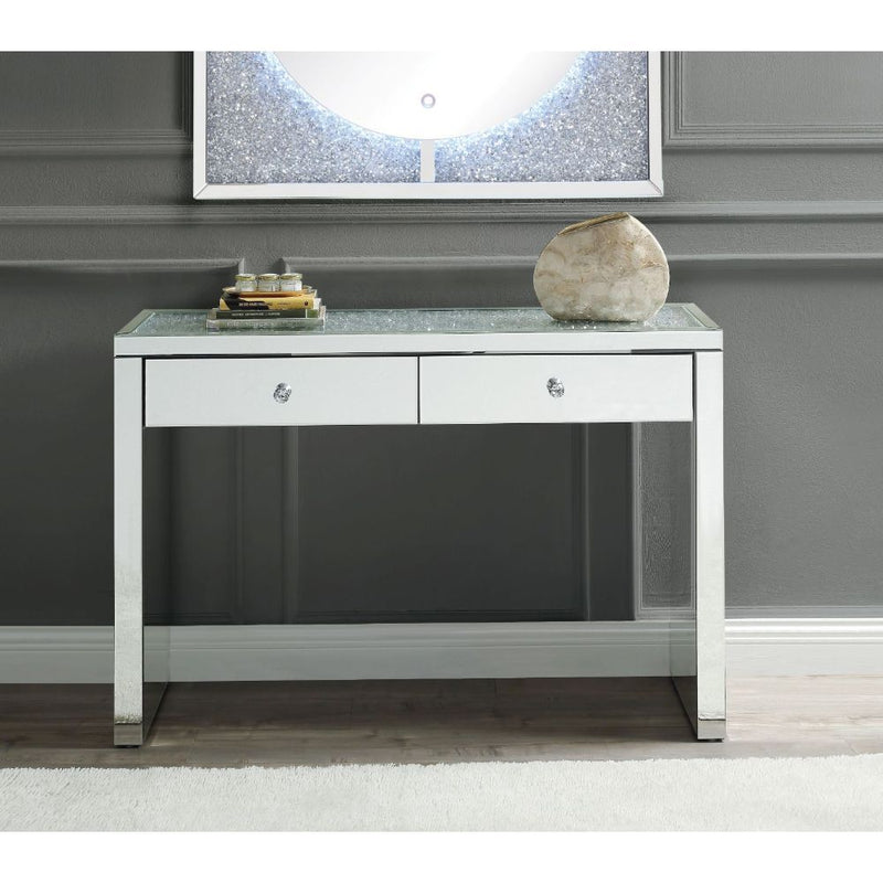 Noralie - 32"H Console Table - Mirrored & Faux Diamonds - R&R Furniture Gallery (Fountain Valley, CA)