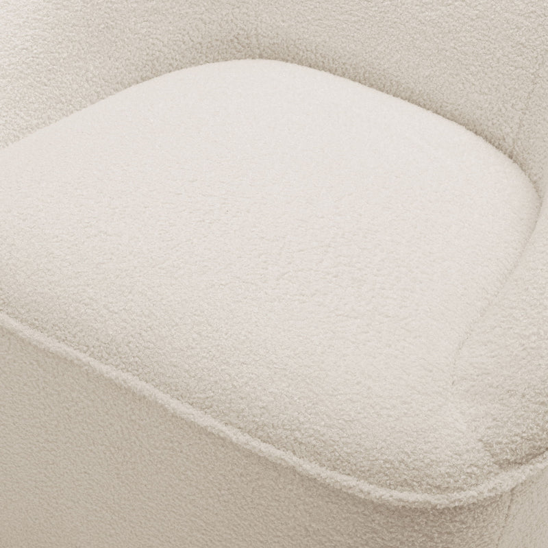 Anson - Swivel Chair With Soft Rounded Back - Off White - R&R Furniture Gallery (Fountain Valley, CA)