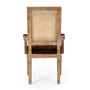 Elegant French Country Style Dining Chair With Cane Backrest - R&R Furniture Gallery (Fountain Valley, CA)
