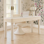 Sarah - Executive Work Desk - Cream - R&R Furniture Gallery (Fountain Valley, CA)