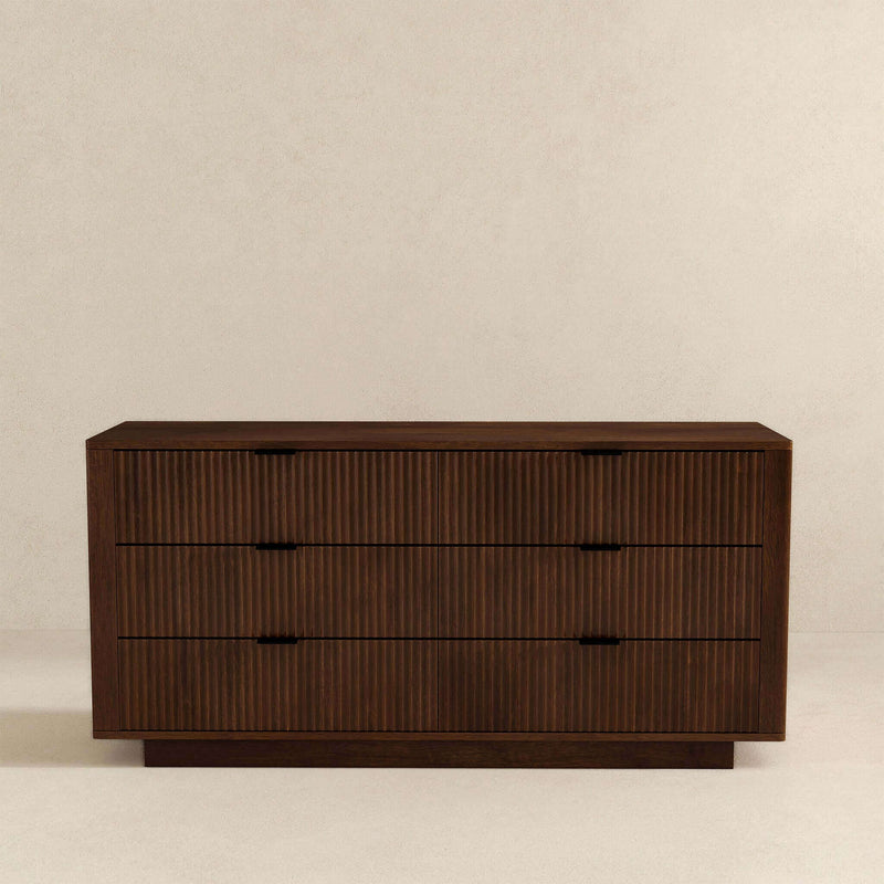 Lola - Dresser With 6 Drawers - Dark Brown - R&R Furniture Gallery (Fountain Valley, CA)