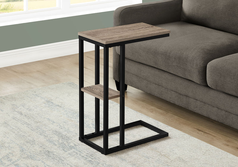 Accent Table, C - Shaped, Marble Look Contemporary & Modern Convenient Design - R&R Furniture Gallery (Fountain Valley, CA)