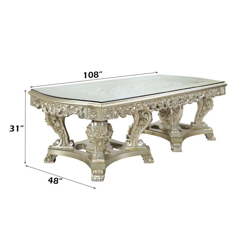 Sorina - Dining Table - Antique Gold - R&R Furniture Gallery (Fountain Valley, CA)