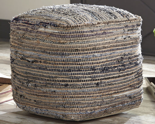 Absalom - Pouf - Denim - R&R Furniture Gallery (Fountain Valley, CA)