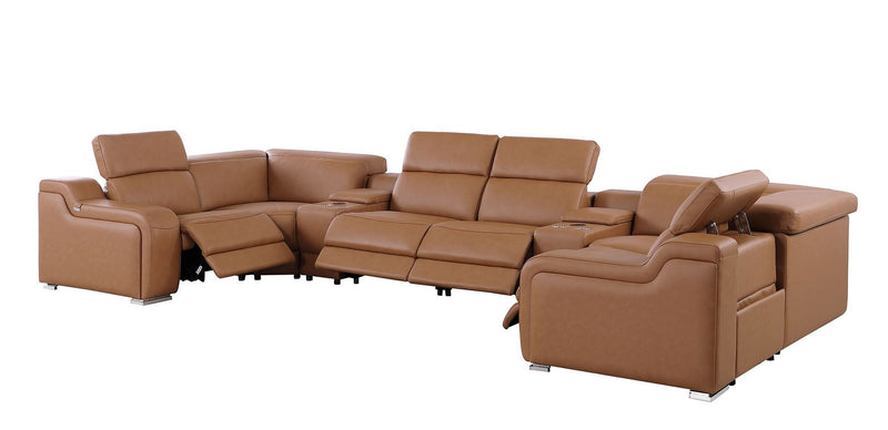 1116 - 8-Piece U-Shaped Sectional Sofa In With 4 Power Recliners & Power Headrest