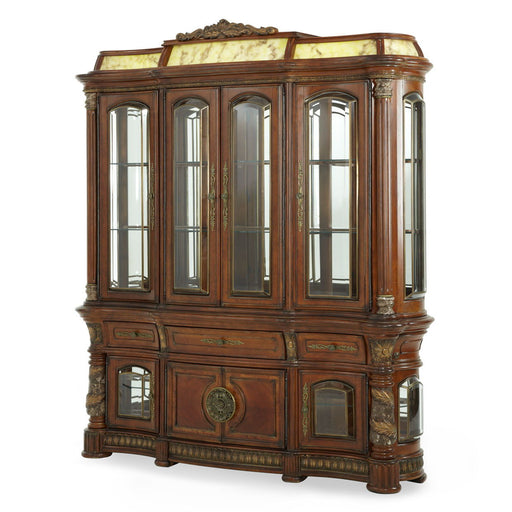 Villa Valencia - China Buffet With Lighted Top - Classic Chestnut - R&R Furniture Gallery (Fountain Valley, CA)